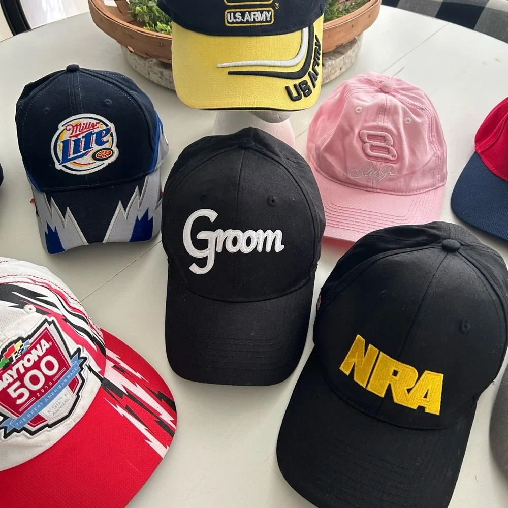 Lot bundle 6 men’s caps hats. Selling collection. 1 pink women's hat